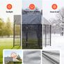 Outdoor Dog Kennel, 1.12 x 1.15 x 1.25 m Large Dog Kennel with Secure Lock, Outside Dogs Enclosures with UV-Resistant & Waterproof Roof Cover Image 3