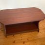 Contemporary Dark Wood Coffee Table with Storage Shelf | Great Condition Image 4