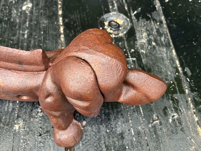 Vintage Cast Iron Sausage Dog Boot Scraper