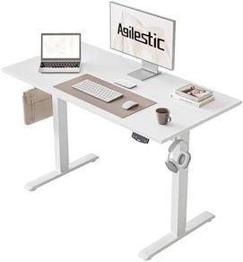 Electric Standing Desk 100 x 60cm Height Adjustable with Memory Control Panel White