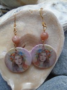 Handmade earrings,Gemstone earrings,Boho earrings,Drop earrings