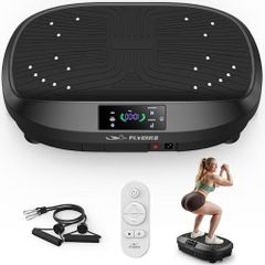 Upgrade Vibration Plate,120 Intensity Levels/5 Programs for Lymphatic Drainage Whole Body Weight Loss Exercises Machine,150KG Weight Capacity,Quiet for Home Use,with 2 Resistance Bands