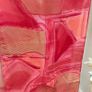Vintage Jacques Vert Pink Coral Geometric Abstract Silk-Feel Scarf / Shawl Image 2
