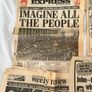 7x John Lennon Beatles death newspapers Image 3