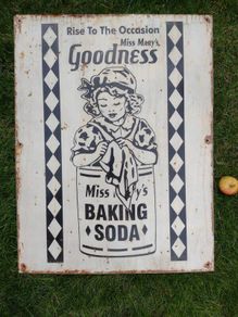 Large Metal Sign : Miss Mary's Baking Soda