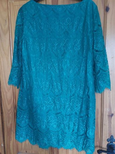 Monsoon teal lace mini dress (free postage)