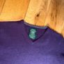 Wool 100 % sweater  jumpers violet men size L made in Madagascar y2k purple Image 3