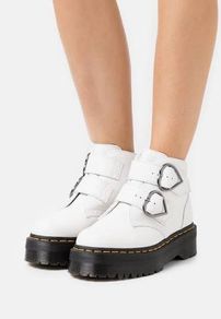 Devon Heart Leather Platform Boots