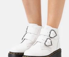 Devon Heart Leather Platform Boots