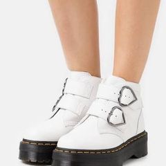 Devon Heart Leather Platform Boots