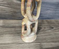 X1 Vintage Gymnastic Olympic Human Tower Figurine Stone White Sculpture Art