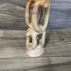 X1 Vintage Gymnastic Olympic Human Tower Figurine Stone White Sculpture Art