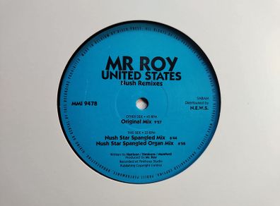 Mr. Roy - United States (Nush Remixes) - Music Man Records - QUINTESSENTIAL Dublin CLASSIC! Near MINT Condition!!