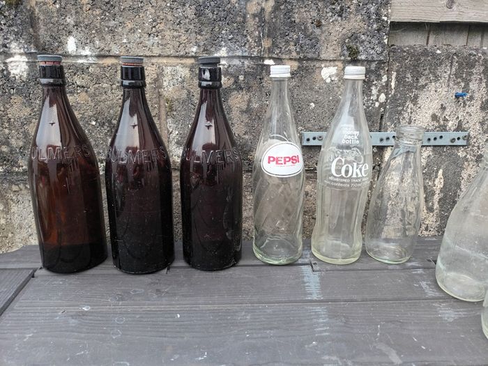 Vintage Milk, Coca-Cola, Pepsi and Bulmers Bottles