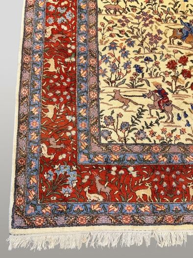Magnificent Large Vintage Iranian Kashmar Rug