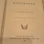 Antique 1887 Kenilworth Book by Sir Walter Scott with Irish School Prize Provenance 1891 Image 3