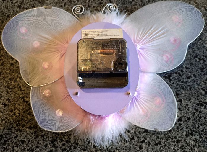 Small Girly Butterfly Clock