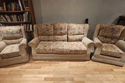 3 piece suite Floral design sofa armchairs settee couch