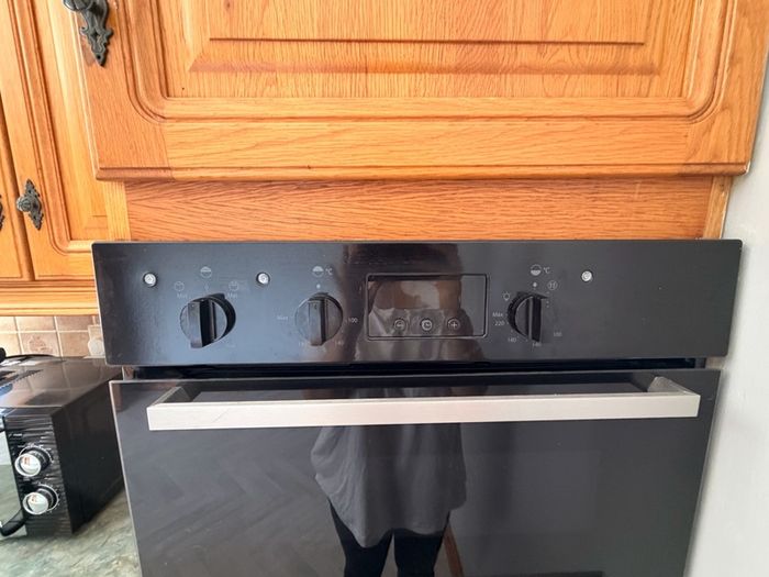 Indesit Aria Black Electric Double Oven