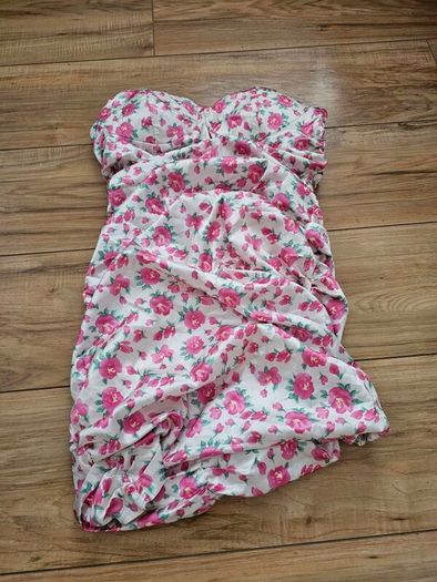 More To Come Strapless Floral Dress
