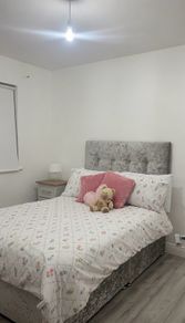 Small double bed - crushed velvet