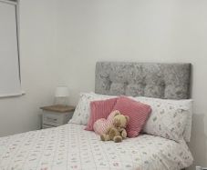 Small double bed - crushed velvet