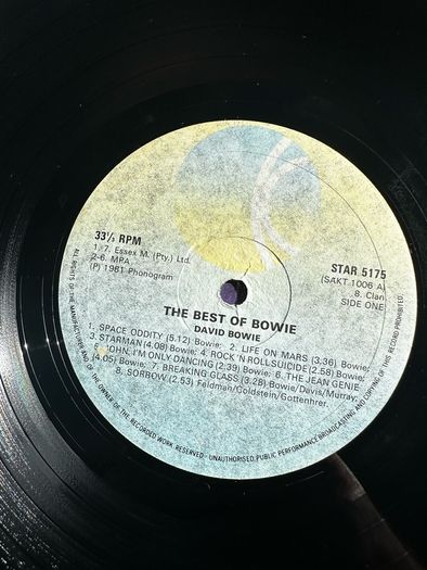 David Bowie. Rare promotional copy original release of the best of Bowie in Vg condition