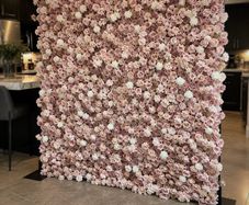 Pink Flower Wall Hire 8ft x 8ft
