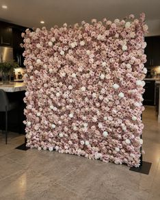 Pink Flower Wall Hire 8ft x 8ft