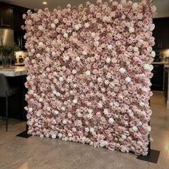 Pink Flower Wall Hire 8ft x 8ft