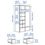 Wardrobe, grey/white, 122x59x216 cm Image 2