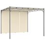 Garden Gazebo with Side Curtain 3x3x2.25m Cream Image 5