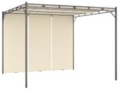 Garden Gazebo with Side Curtain 3x3x2.25m Cream
