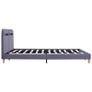 Bed Frame with LED Light Grey Fabric 180x200 cm 6FT Super King Image 5