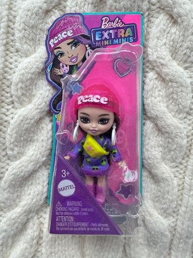 Barbie HLN46 Extra Mini Mini Brown Hair Purple Dress new Please look at the pictures