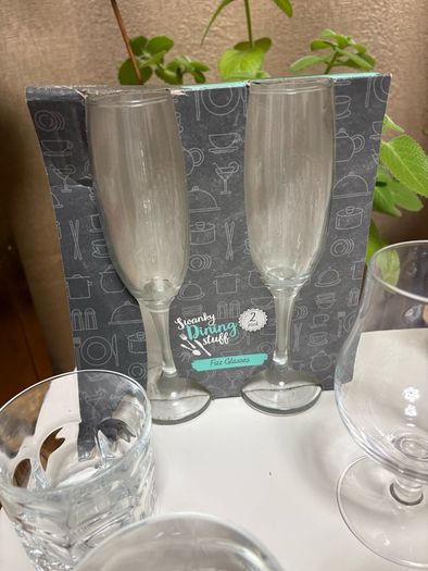 Large set of various glasses