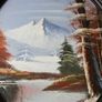 Vintage painted oval picture (33cm x 27cm) Image 10