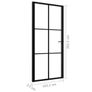Interior Door ESG Glass and Aluminium 102.5x201.5 cm Black Image 6