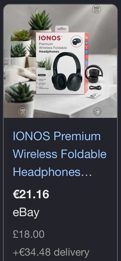 Ionos Wireless Bluetooth Headset Headphones