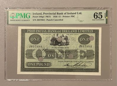 Irish 1 Pound 1926 Pmg65 Gem Uncirculated
