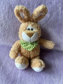 Soft Bunny Plush Toy with green bandana