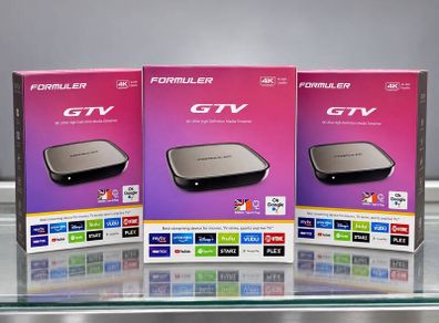 Formuler GTV 4K UHD IPTV Android 9 Player H.265 2GB RAM 16GB Flash Gigabit 5GHz