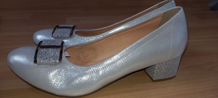 Womens shoes with modest heel.