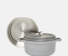 staub 24cm casserole with steamer