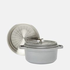 staub 24cm casserole with steamer