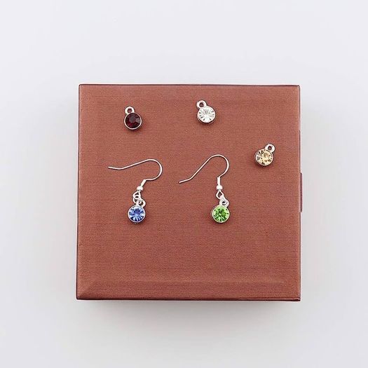 SALE 72 Pieces Birthstone Charms DIY Round Beads Pendant with Rings Handmade Crystal Charm for Jewelry Necklace Bracelet Ankle Earring Making Supplies, 7mm, 12 Colors