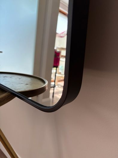 Black Framed Mirror 60cm x 90cm, Excellent Condition