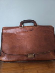 Vintage Louise Fontaine Brussels Leather Briefcase / Satchel