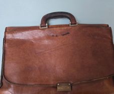 Vintage Louise Fontaine Brussels Leather Briefcase / Satchel