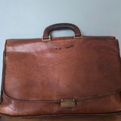 Vintage Louise Fontaine Brussels Leather Briefcase / Satchel